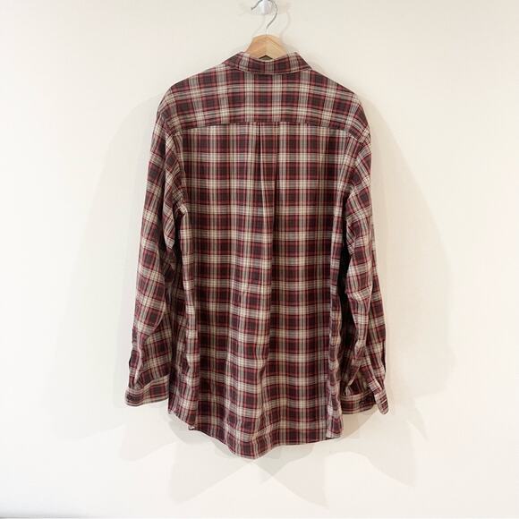L.L.Bean Long Sleeve Plaid Shirt Button Down Traditional Fit Men’s size L Tall - Picture 7 of 8